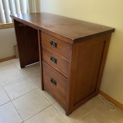 Solid Oak Wood Desk