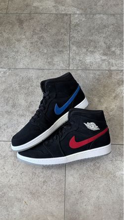 Jordan 1 Mid Multi Color Swoosh Black