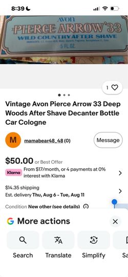 Vintage Avon Pierce Arrow ‘33
