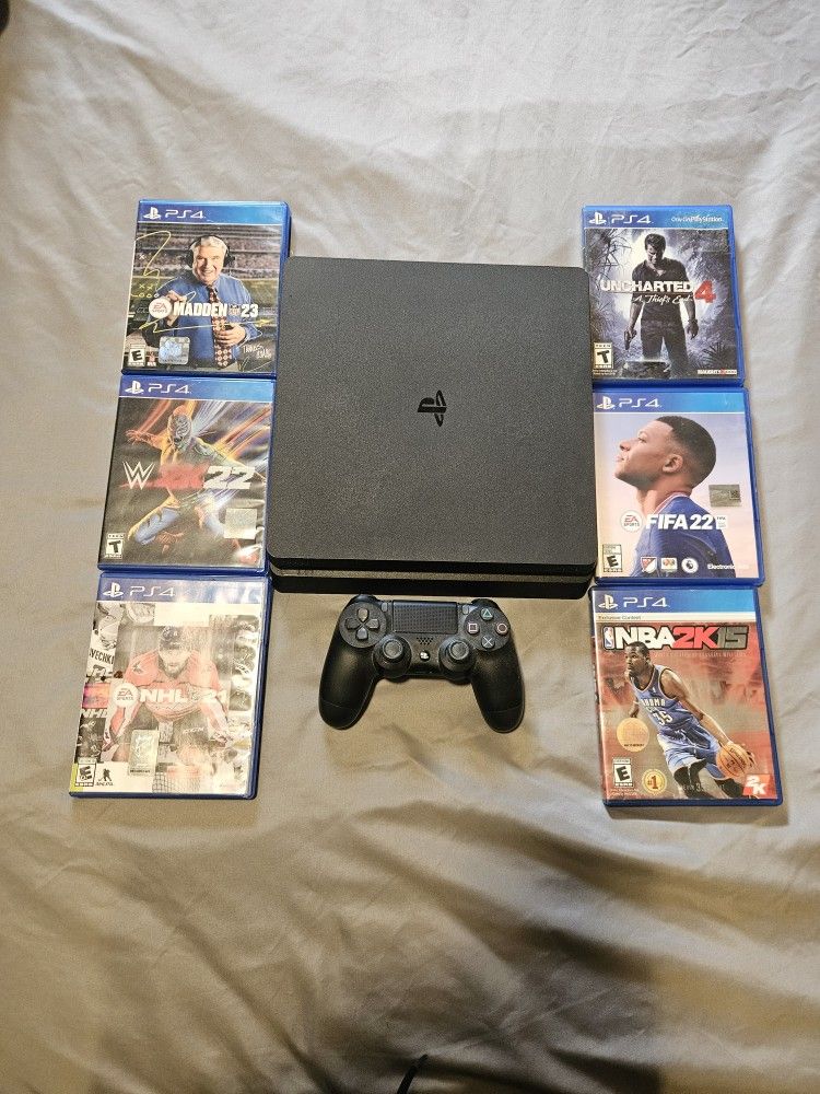 Ps4 With Control & Games