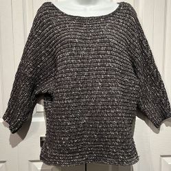 Jones New York 3/4 Sleeve Boatneck Raglan Sleeve Sweater Size L