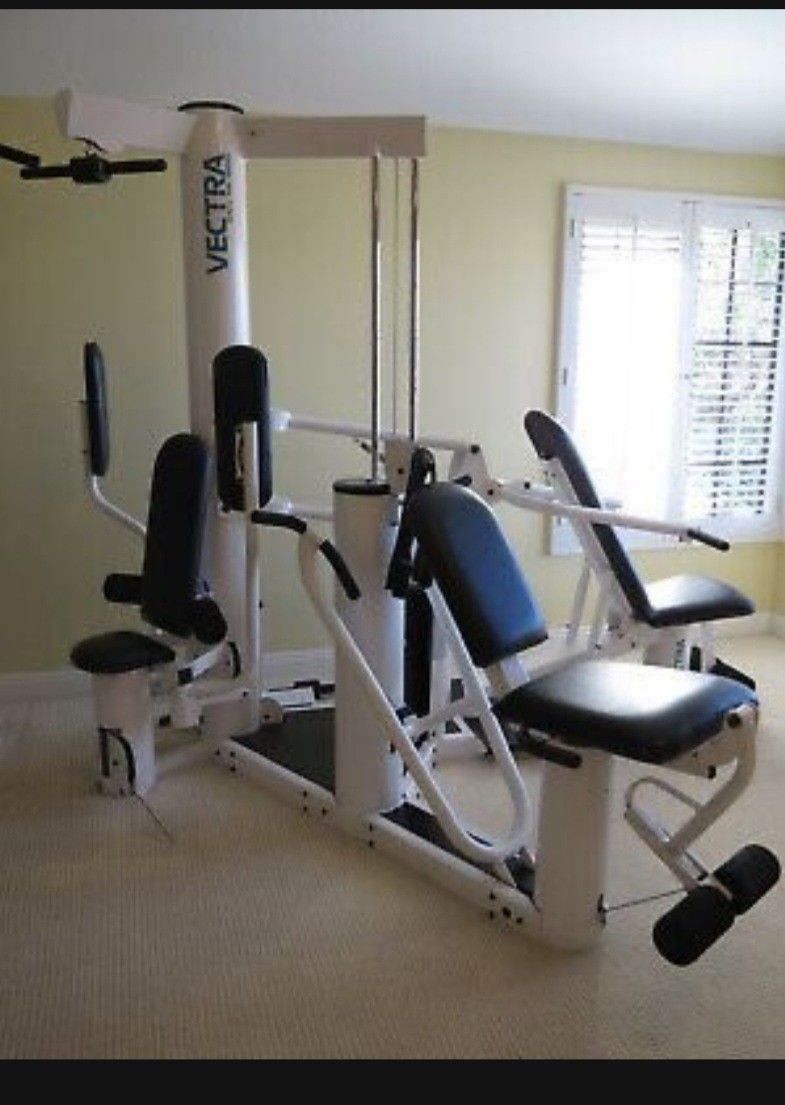 Selling a complete home gym vectra on-line 1800  Excellent condition and always stored indoors, everything works great