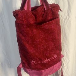 American Girl Backpack – Pink Corduroy Stars, Rare & Cute!