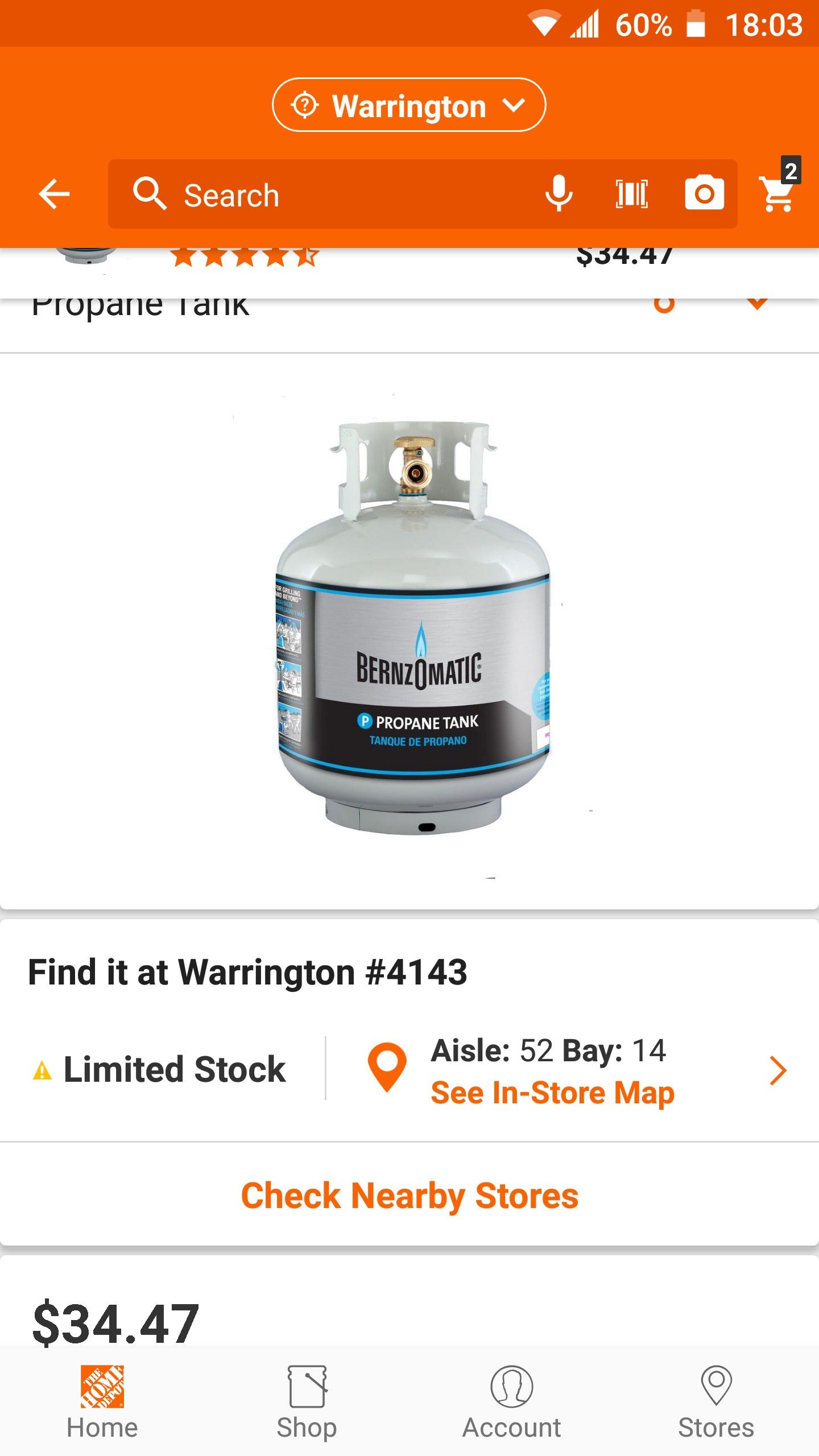 Worthington 20 lbs. Empty Propane Tank new