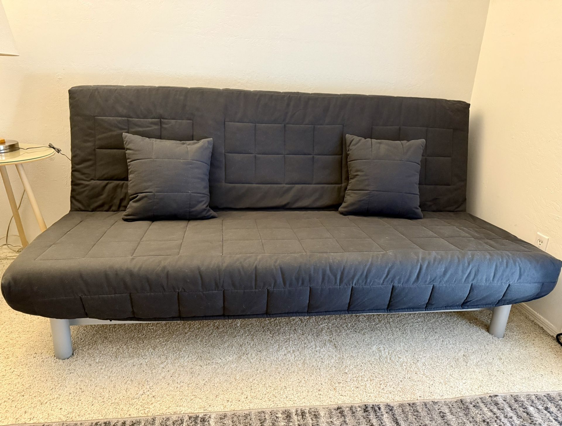 FUTON-IKEA FULL SIZE BED-EXCELLENT LIKE NEW Dark Blue (West Chandler for Pick Up)
