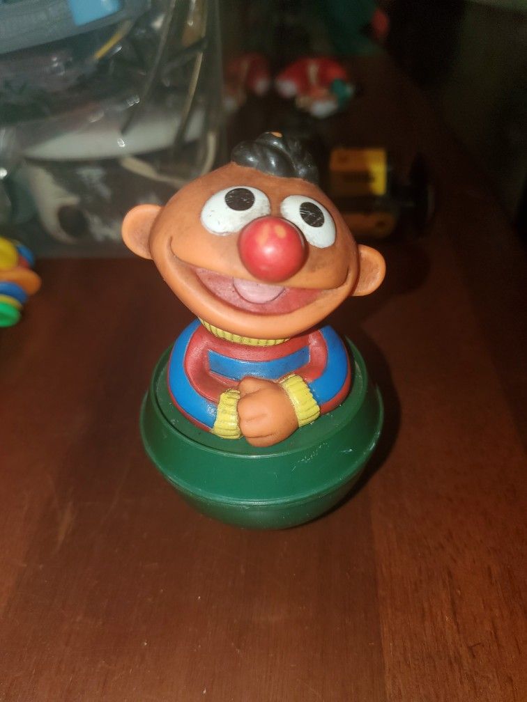 1990 Ernie The Roly Poly Wobble Toy