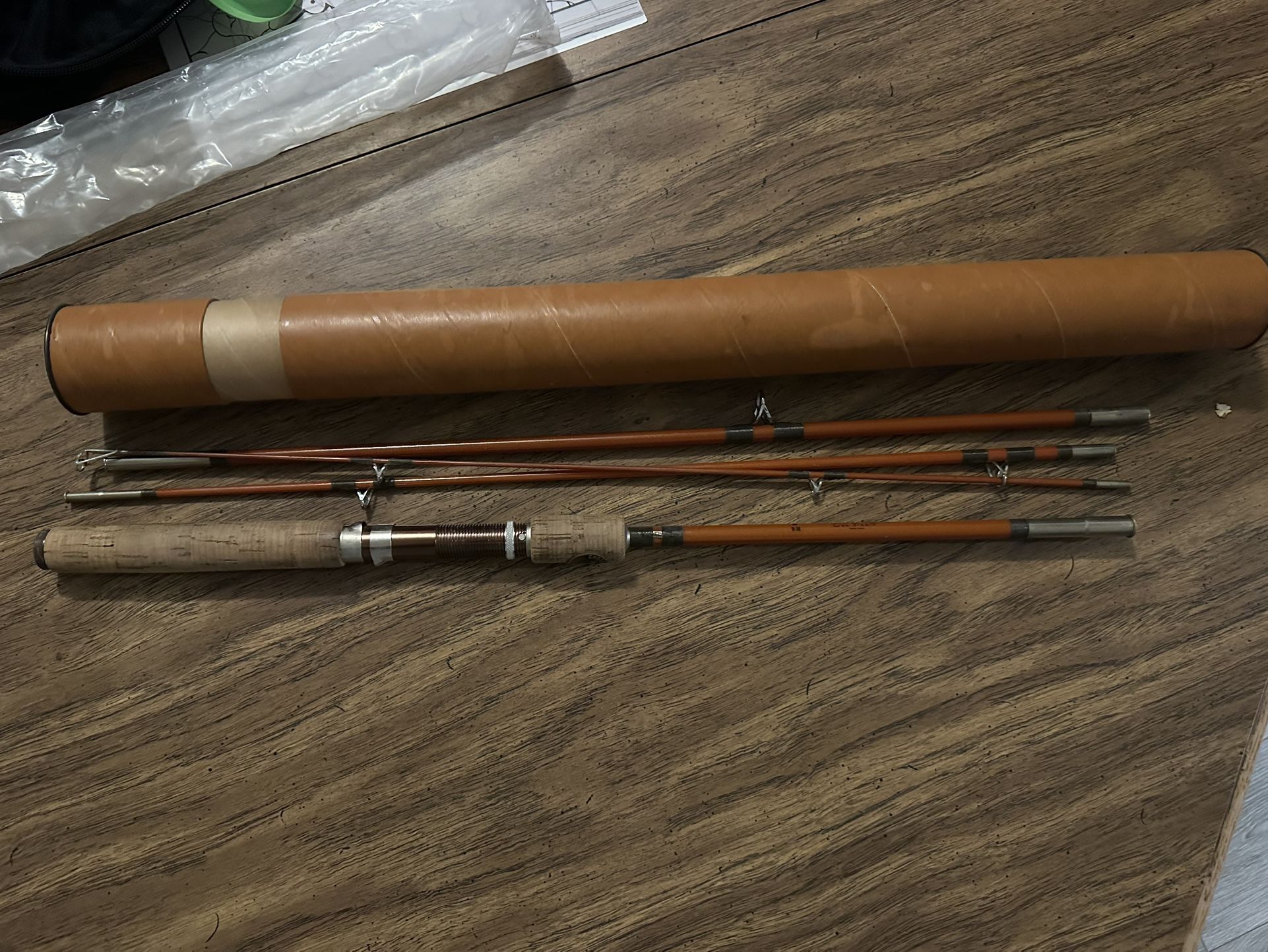 Vintage Eagle Claw Wright & McGill 7.5’ Fly Fishing Rod w/ Tube (2 Available)