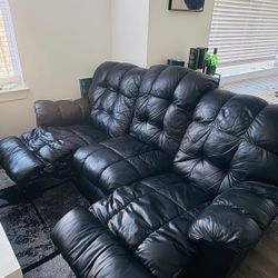 Reclining Leather Couch
