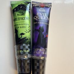 Disney, Maleficent And Evil Queen, Bath And Body Lipgloss Sealed