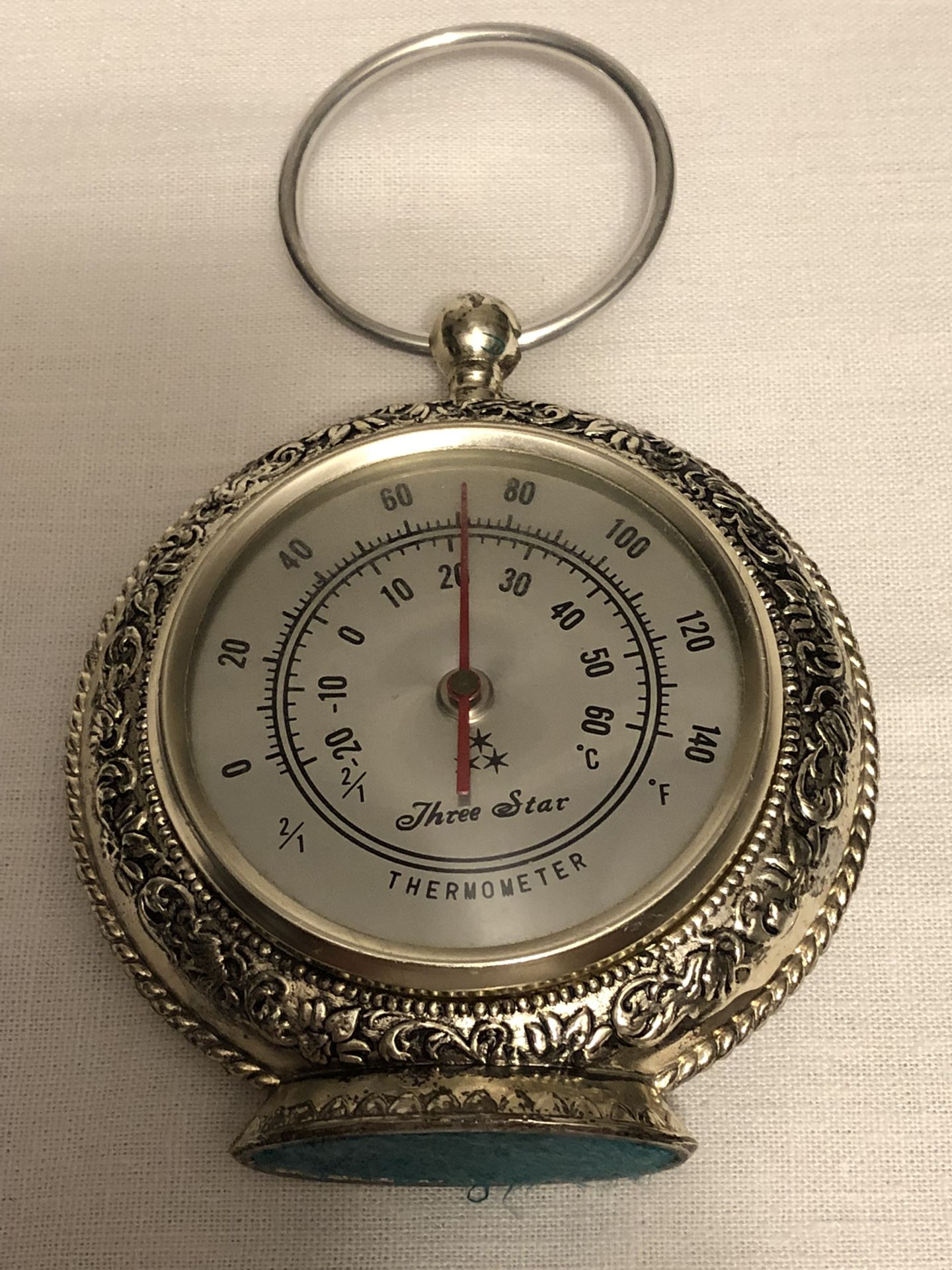 Vintage Thermometer By Three Star Pocket Watch Design 