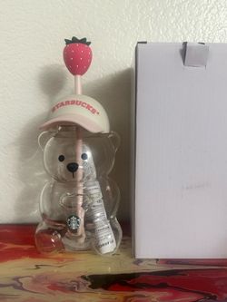 Starbucks pink strawberry bear cup