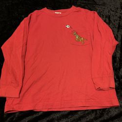 Boys Medium Vintage 2000 Scooby Doo Soccer Long Sleeve Tshirt