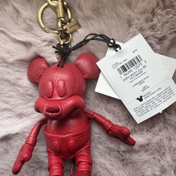 NWT Disney X Coach Mickey Mouse Collectible Bag Charm CO325