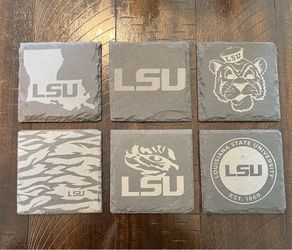 LSU Slate Coasters (set of 6)