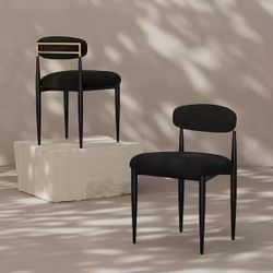 Black Modern Dining Chairs Set of 2