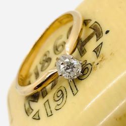 Camelot 14k gold, genuine .30ct diamond ring