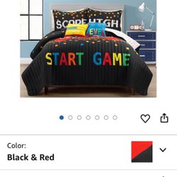 Video Games Reversible Oversized Kids' Comforter Bedding Set - Lush Décor, Full/Queen