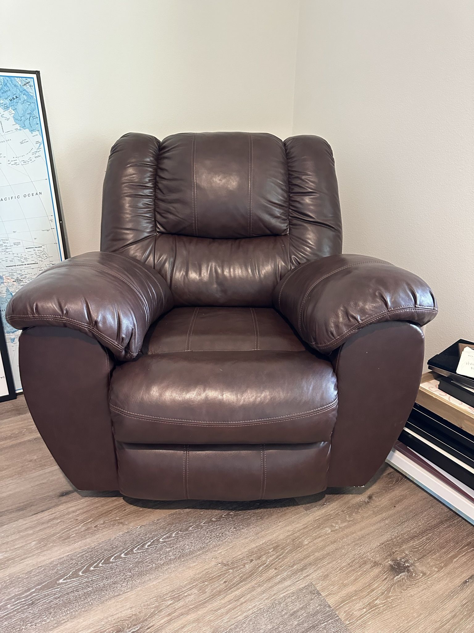 Brown Leather recliner 