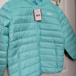 Eddie Bauer Girls Reversible Hooded Down Jacket
