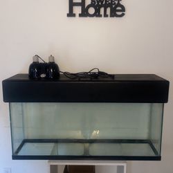 55 G GALLON AQUARIUM FISH TURTLE TANK WITH LIGHT 48x12x26” and 21” Height Without Custom Top Measured, $200 NEED OUT MY STORAGE TODAY!!! 
