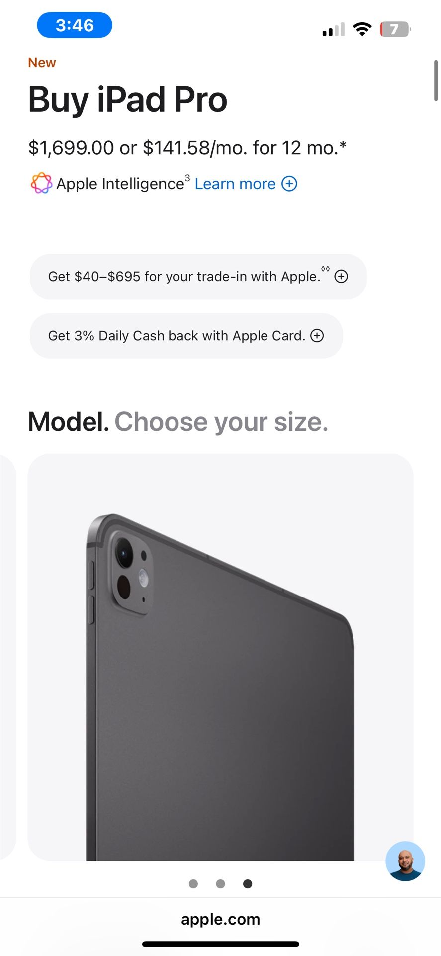 iPad Pro 7th gen 13” 256Gb Unlocked WiFi And Cellular