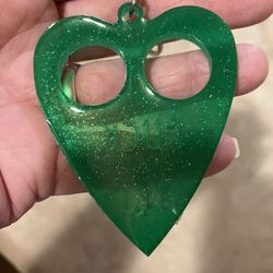 Handmade Resin Heart Shaped Keychain 