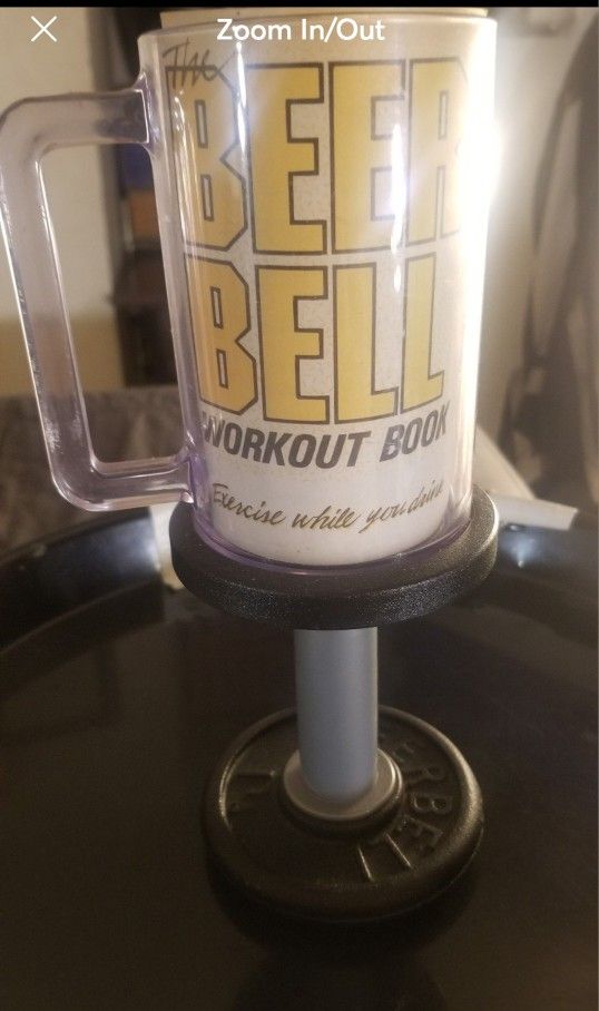 Retro 80's BEER MUG + DUMBELL = BEERBELL BEER MUG (New/Unused)