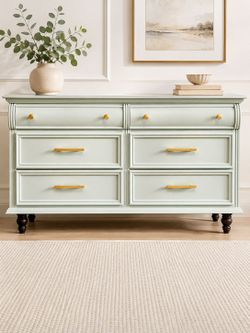 Lexington Wood Dresser Green Coastal Farmhouse Bedroom Furniture Delivery Available