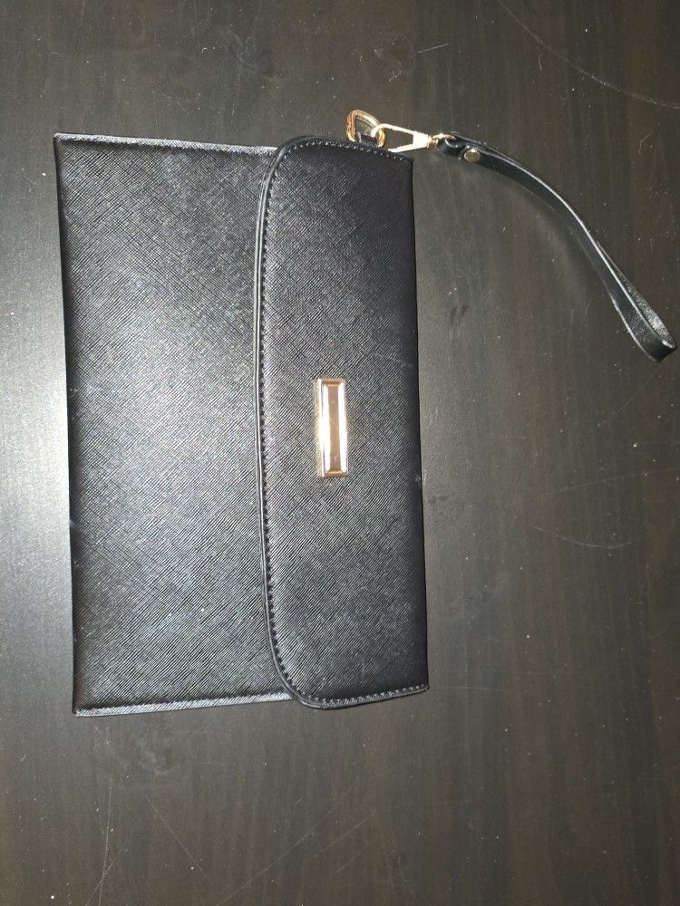 Brand New Black Leather Clutch