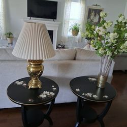Refinished Matching End Tables 