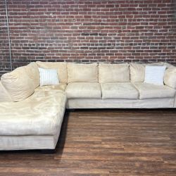 Free Delivery Ashley cream sectional sofa couch
