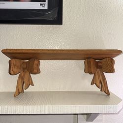 Vintage Wooden Bow Shelf