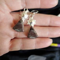 Sterling silver and Agate Earrings