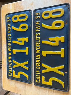 1939 vintage California world’s fair plates