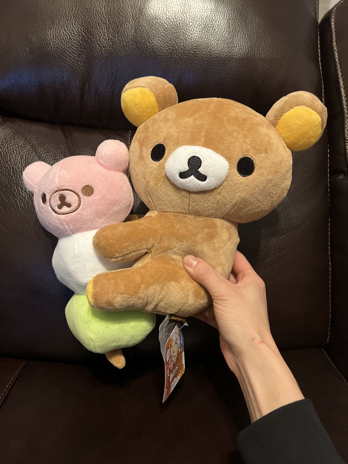 NEW Authentic Rilakkuma Bear on Botchan Dango 13” Plush Toy Stuffed Animal