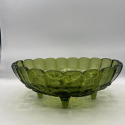 Vintage Indiana Glass Company - 4 Footed Bowl with Grape Vine Design