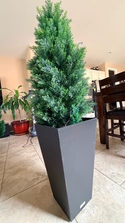 Tall Artificial Cedar Tree with veradek Planter