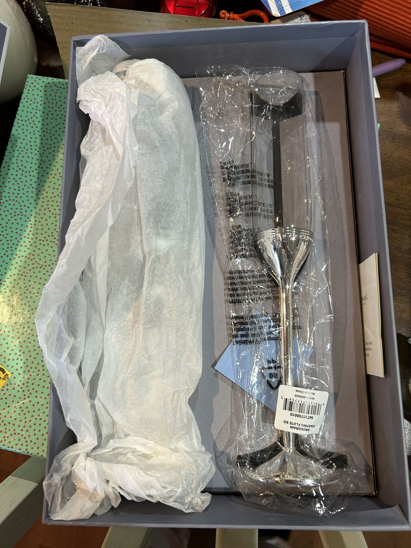 Vera Wang Sterling Sliver Flute Glassware