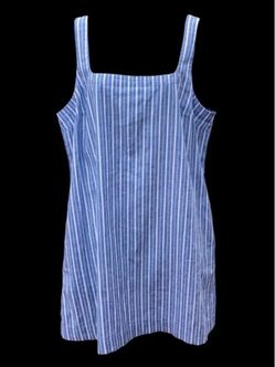 Women’s Blue and White Striped Mini Dress, L