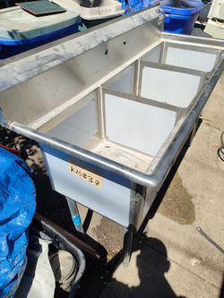 Industrial 3 compartment sink NSF certified,  Restaurant Home Basement Mechanic shop 🔥
