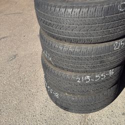 215/55R16 Firestone Used Tires Set For 180 Installed 