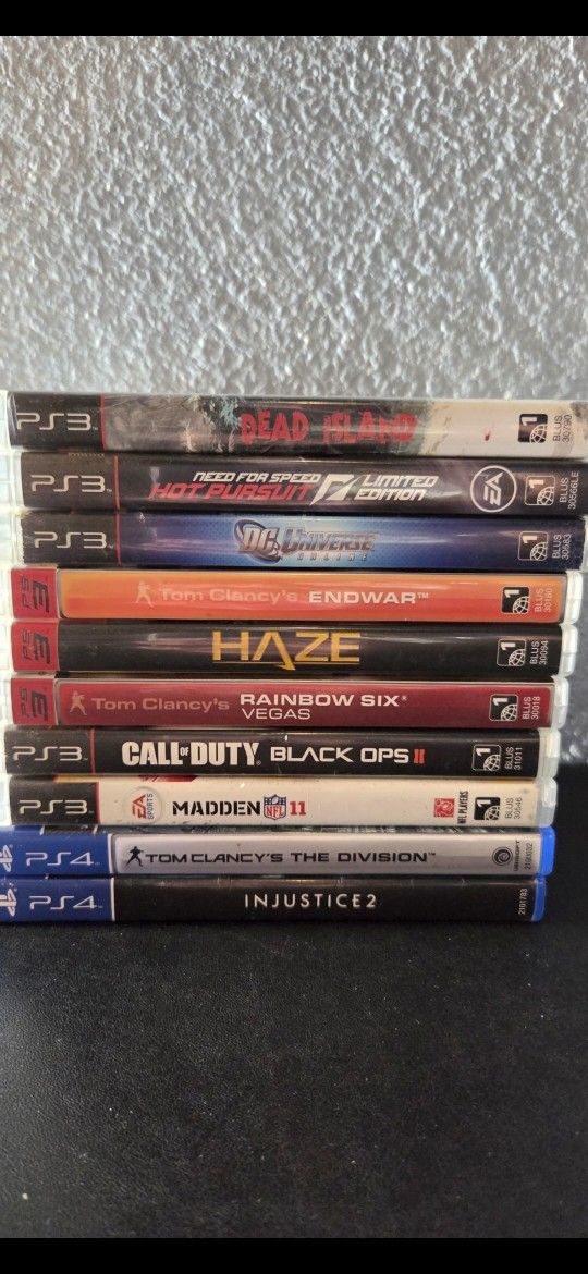 PS3 & PS4 Video Game Bundle 10 Games For $50 all Clean Discs