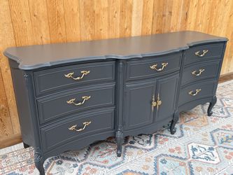 Moody Custom Charcoal Vintage French Provincial Dresser