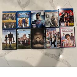 10 Movies Bluray/3D/DVD CD’s