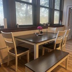 Kitchen Table 4 Chairs 1 Bench 