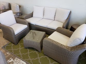 New 5pc outdoor patio furniture set sunbrella fabric tax included