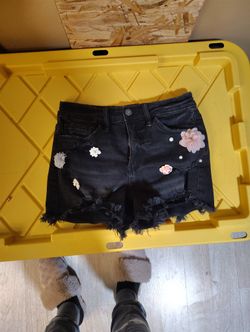 Black Denim Shorts Size Small
