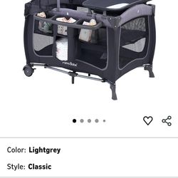 Pamo Babe Baby Playard with Canopy, Portable Crib with Changing Table