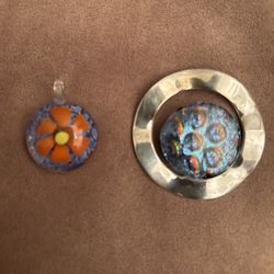 ⭐ Artisan Glass Pendant Duo