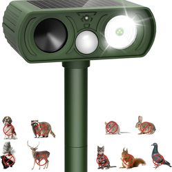 Upgraded Solar Ultrasonic Animal Repellent